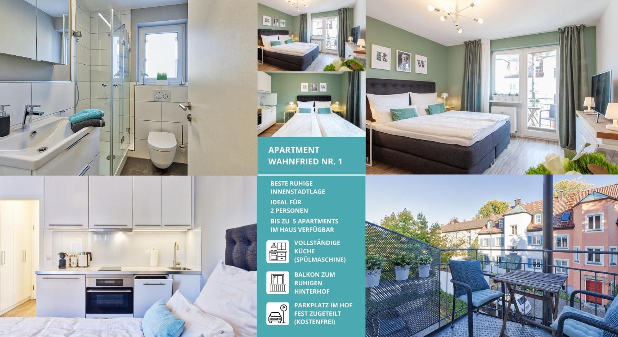 Apt Wahnfried Nr1 - Cityapartment Mit Kueche, Duschbad, Balkon, Parkplatz - Zentral Aber Ruhig Bayreuth Extérieur photo